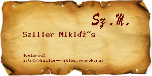Sziller Miklós névjegykártya